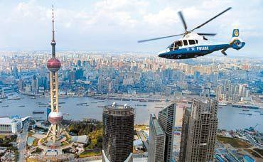 上海公安局将用直升机进行空中巡逻、侦查和罪