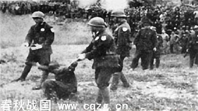 珍贵照片:中国宪兵枪毙日本战犯[组图]