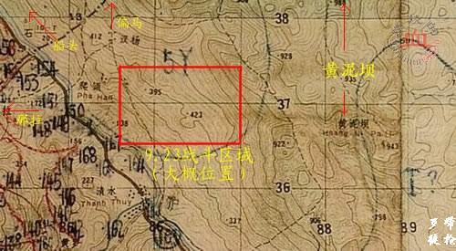 1985年,老山战区"9·23"拔点战斗的区位图