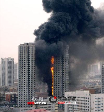 天津大火天津一座高层建筑着火网友称似911事件dmian的空间百度空间