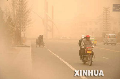 中国北方地区发生强沙尘天气 630万人受影响