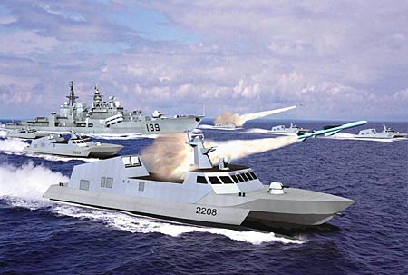 简氏:中国将装备81艘022型隐身双体导弹快艇
