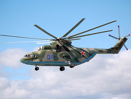 俄罗斯紧急支援中国一架米26重型直升机