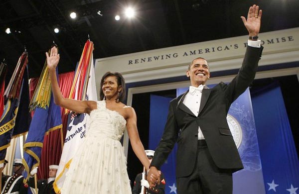 美国新任总统奥巴马的官方就职舞会举行