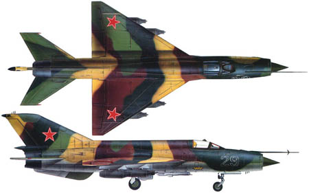 米格-21侧面图集
