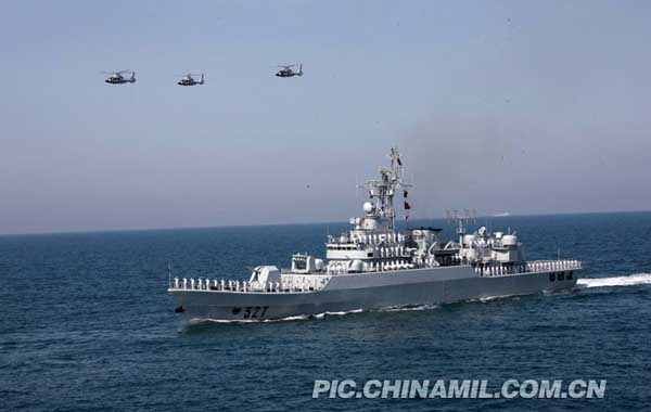 527洛阳舰

我国自行设计建造的新型导弹护卫舰。2004年9月下水，2005年9月入列海军，隶属北海舰队某驱逐舰支队。


