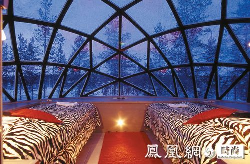 在芬兰有这样一家非常有特色酒店----Kakslauttanen旅馆，整个旅店的风格打造成小村部落，并拥有25个顶级木屋别墅,冰雪酒店和世界最大的冰雪餐厅(可容纳150人)。村中20个玻璃穹顶客房(Igloo)共有40个床位,专为夜间欣赏北极光和午夜太阳而建,这个地区的灯光很少,极适合观测璀璨的群星和北极光。8 月末到次年的 4 月末是最佳的观测季节。冰雪礼拜堂也是婚礼、蜜月的浪漫去处；冰雪画廊为此地增添了艺术气息。酒店还可以为您安排各种精彩丰富的冰雪运动及夏季户外运动。如果你是个愿意享受自然奇观，又是个用于冒险的人，赶快去芬兰一探究竟吧！

