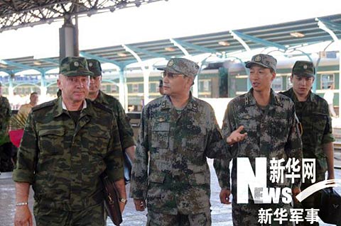 俄军先遣组抵达沈阳军区合同战术训练基地(图)