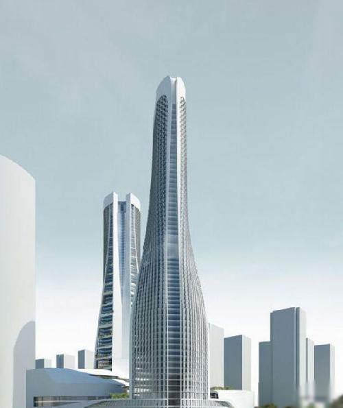 un工作室设计的位于杭州钱江新城核心位置的来福士广场,预计在2011年
