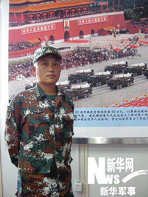 某新型常规导弹方队方队长施湘阳