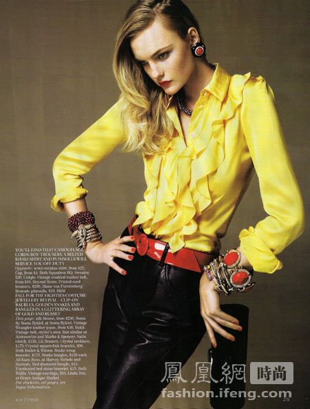 卡罗琳-特提妮Vogue英国版10月号杂志大片(组图)