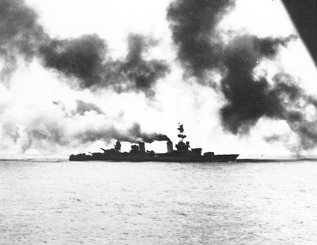 科曼多尔群岛海战中的"盐湖城"号巡洋舰