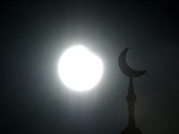 银川市上空拍摄的日食[图集]