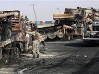 北约补给车队在巴阿边境再遭塔利班烧毁25辆军车