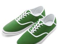 绿色英伦时尚帆布休闲鞋(组图)
