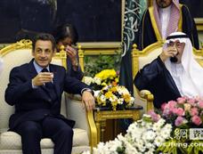 沙特国王与法国总统萨科齐举行会谈[图集]