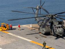 美国卡尔·文森号航母及其舰载直升机群驰援海地