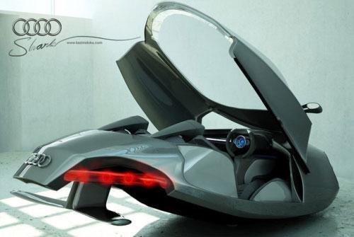 设计师推出新型概念反重力机车 形似鲨鱼