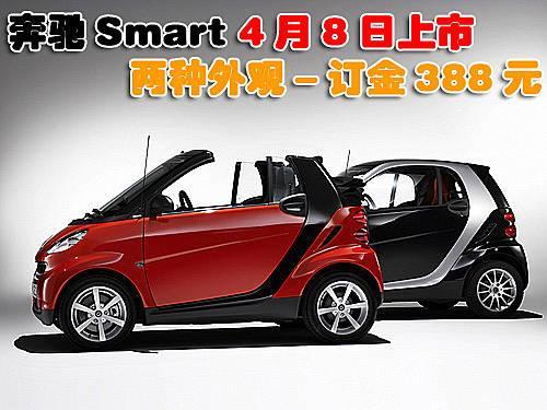 奔驰Smart两种外观 4月8日上市订金388元