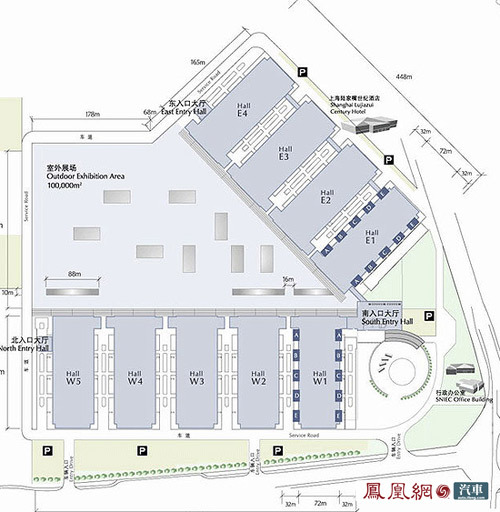 上海车展探营：场馆总面积超过17万平方米