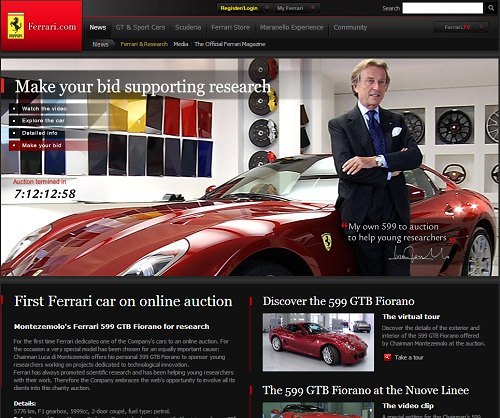 [独家]法拉利老总网上拍卖座驾599 GTB