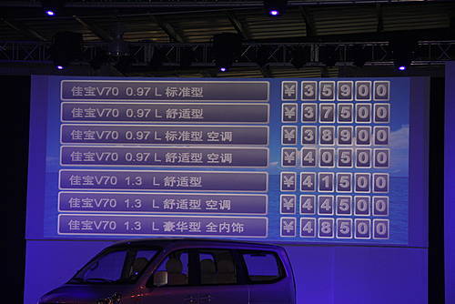 一汽微车佳宝V70上市 售价3.59-4.85万元