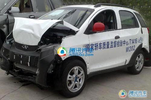 上市在即 瑞麒X1量产版碰撞测试车曝光