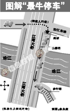 广州史上“最牛停车”谜底揭开 违章被罚200元