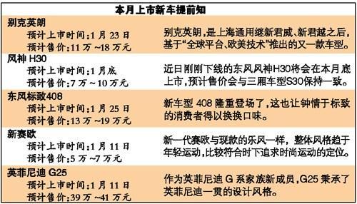 车市持续升温 十余款新车将扎堆上市