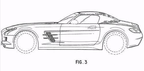 或配6.2升V8 奔驰SLS AMG敞篷申报图曝光