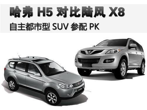 哈弗H5对比陆风X8 自主都市型SUV参配PK