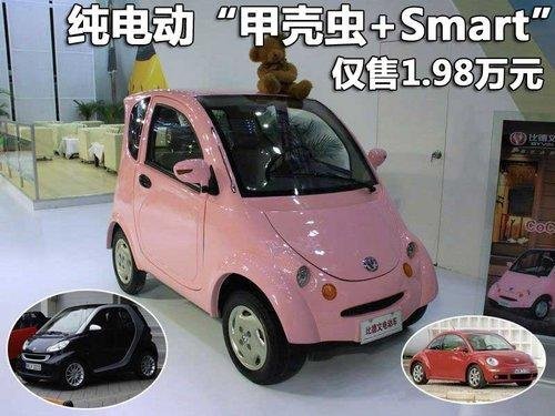 纯电动“甲壳虫+Smart” 仅售1.98万元
