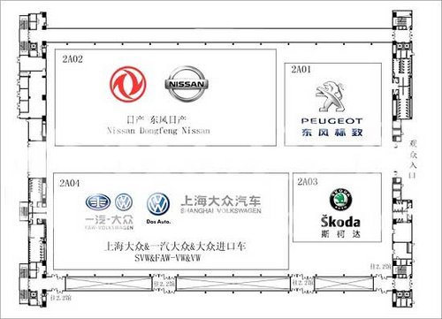 2010广州车展乘用车厂商分布