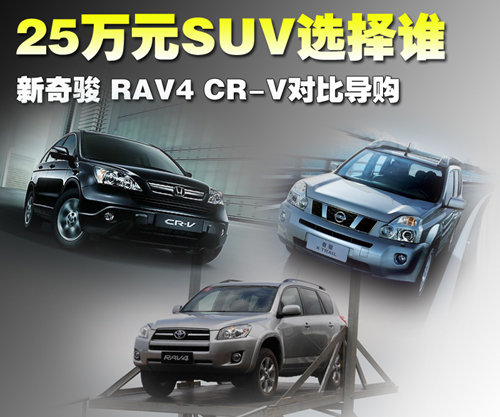 26万元SUV选择谁 对比新奇骏/RAV4/CR-V