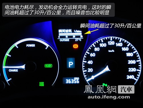 凤凰网汽车测试雷克萨斯RX450h 推崇安逸驾驶(6)