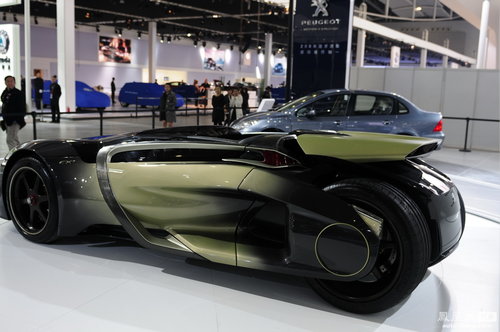 标致EX1电动概念车亮相广州车展 世界最快电动车