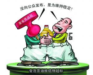 湖南质监局帮金浩茶油打掩护 长达半年未公布产品超标信息
