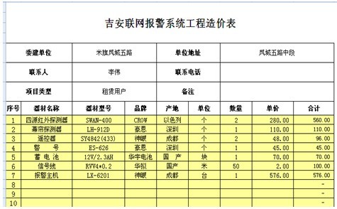 勤哲Excel服务器软件在安防企业的应用