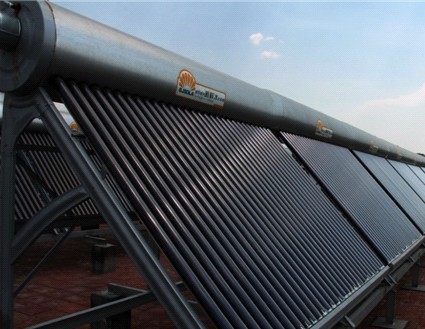 索乐阳光:国内首套无动力太阳能商用热水系统