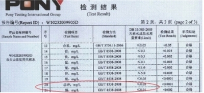 上海报告证农夫山泉无底线:标准比自来水宽5