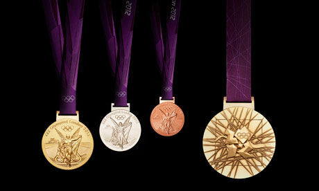 伦敦奥运会金牌的价值:93%的白银和6%的铜