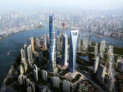上海中心建成后将与金茂大厦,环球金融中心等形成小陆家嘴中心区新的