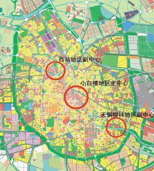 天津中心城区一主两副规划方案