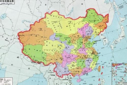 近代中国地图的变化图片