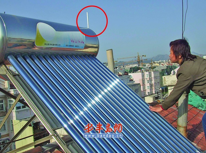 太阳能排气管位置照片图片