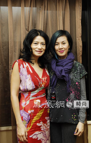 及发型师paul 谭燕玉vivienne tam与上海沙宣美发学院校长罗美宝女士