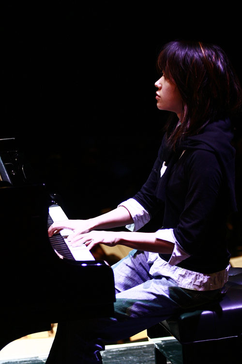 著名钢琴家王羽佳彩排现场