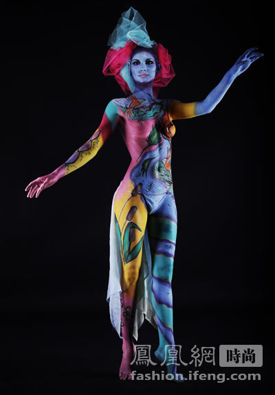 来自make up for ever学生的人体彩绘作品欣赏