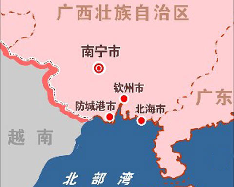 广西北部湾经济区地图图片